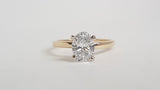 1.06ct Lab Grown Oval Diamond Solitaire Ring