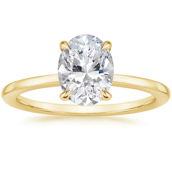 1.05ct Lab Created Oval Diamond Solitaire Ring