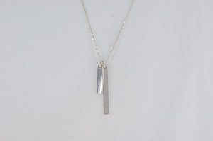Sterling Silver Double Bar Pendant Availabel at The Vault Fine Jewellery 