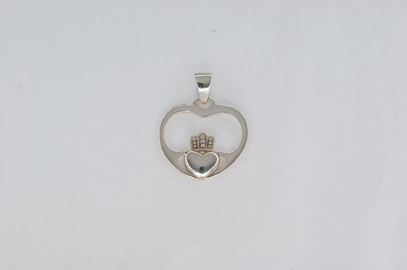 Sterling Silver Claddagh Pendant Availabel at The Vault Fine Jewellery 