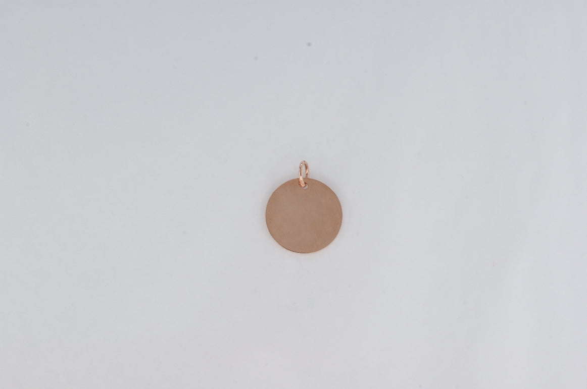 10k Rose Gold Disk Pendant Necklace Availabel at The Vault Fine Jewellery 