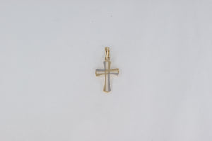 10k Yellow & White Gold Cross Crucifix Availabel at The Vault Fine Jewellery 