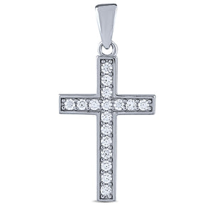 Sterling Silver Cubic Zirconia Cross