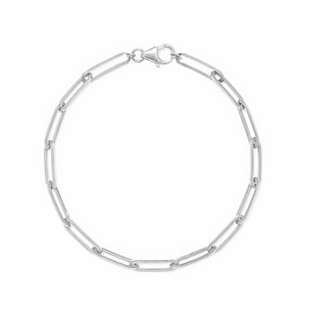 Sterling Silver  Paperclip Anklet | 9.75