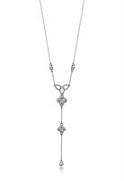 Sterling Silver Clover Drop Necklace by Reign