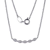 Sterling Silver Marquise Bezel Bar Necklace by Reign