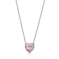 Rose Gold Plated Heart Necklace by Reign
