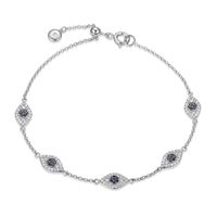 Sterling Silver Evil Eye Bracelet by Reign