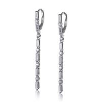 Sterling Silver Cubic Zirconia Drop Earrings by Reign