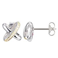 Sterling Silver "Duet" Collection Earrings by ELLE