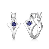 "Stellar" Collection Lab Created Sapphire Hoop Earrings by ELLE