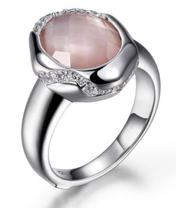 Pink Mother of Pearl Ring by ELLE