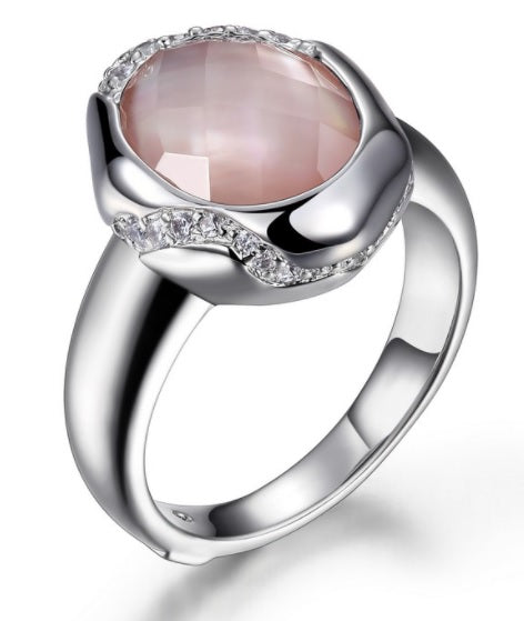 Pink Mother of Pearl Ring by ELLE