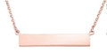 Rose Gold Plated Bar Necklace