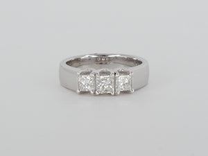 Princess Trinity 14k White Gold Diamond Ring Availabel at The Vault Fine Jewellery 