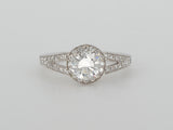 14k White Gold Halo Stuller Mount Diamond Ring Availabel at The Vault Fine Jewellery 