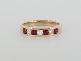 14k Yellow Gold Ruby Diamond Ring Availabel at The Vault Fine Jewellery 