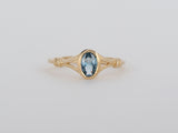 10k Yellow Gold Synthetic Aquamarine Stuller Ring Availabel at The Vault Fine Jewellery 