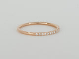 18K Rose Gold Semi-Eternity Diamond Anniversary Ring