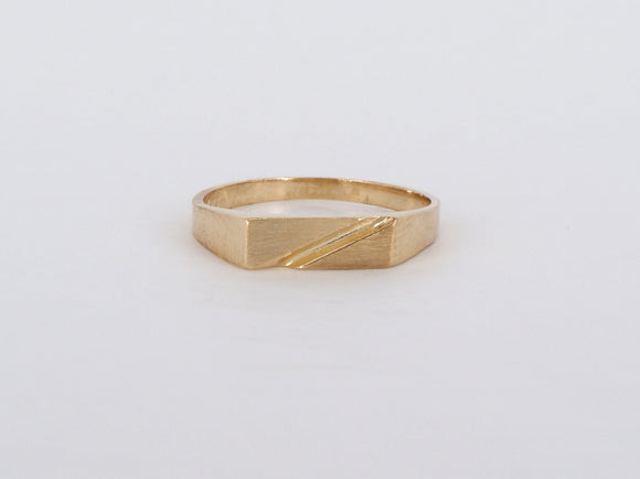 10k Yellow Gold Signet Ring Availabel at The Vault Fine Jewellery 