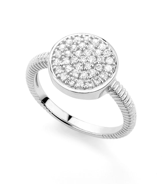 Circle Ring Cubic Zirconia Miss Mimi Ring Availabel at The Vault Fine Jewellery 
