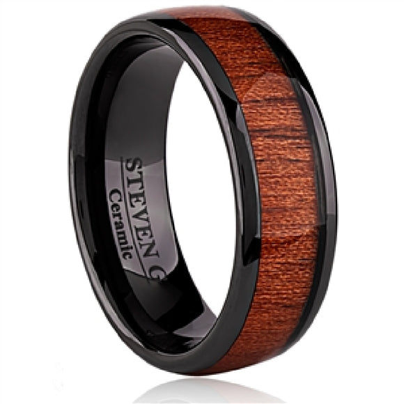 10k Ceramic Wood Inlay Supreme Ring Availabel at The Vault Fine Jewellery 