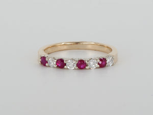 14k Yellow Gold Ruby Diamond Ring Availabel at The Vault Fine Jewellery 