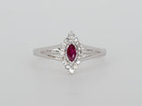 10k White Gold Ruby Diamond Ring Availabel at The Vault Fine Jewellery 
