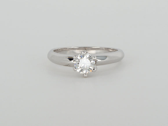 14k White Gold Solitaire Diamond Ring Availabel at The Vault Fine Jewellery 