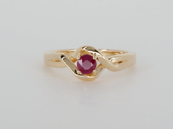 10k Yellow Gold Ruby Ring Availabel at The Vault Fine Jewellery 