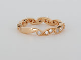 18K Rose Gold Filigree Diamond Ring