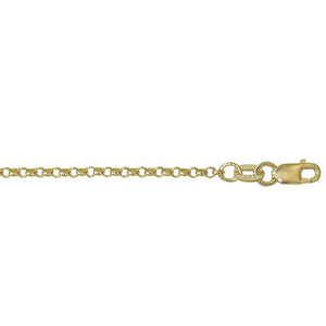 14K Yellow Gold Rolo link Chain | 24"