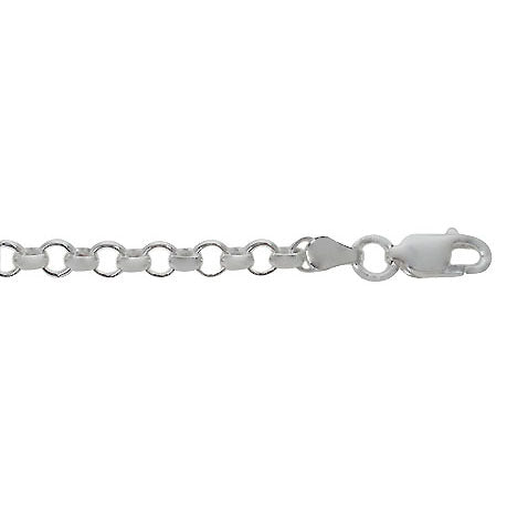 14K White Gold Rolo link Chain | 16