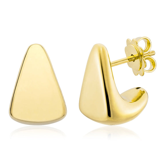 Triangle Stud Earrings in Yellow