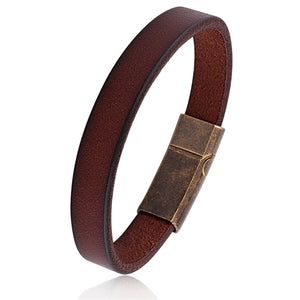 Brown Leather Bracelet | 8"