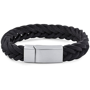 Black Braided Rubber Bracelet