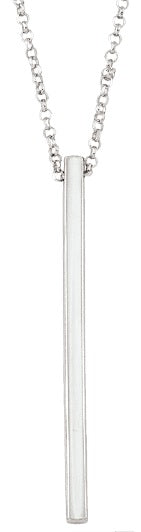 Sterling Silver Vertical Bar Pendant