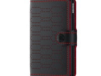 Fuel Perforated Black-Red Miniwallet by Secrid