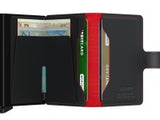 Fuel Perforated Black-Red Miniwallet by Secrid