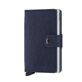 Navy/Silver Vegetable Tanned Miniwallet by Secrid