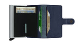 Navy/Silver Vegetable Tanned Miniwallet by Secrid