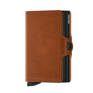 Perforated Cognac Twinwallet by Secrid