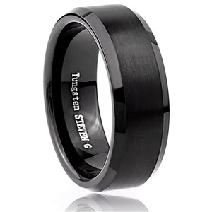 Black Tungsten Ring | Size 7