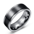 8mm Black Tungsten & Ceramic Ring