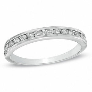 Sterling Silver Channel Set Cubic Zirconia Ring