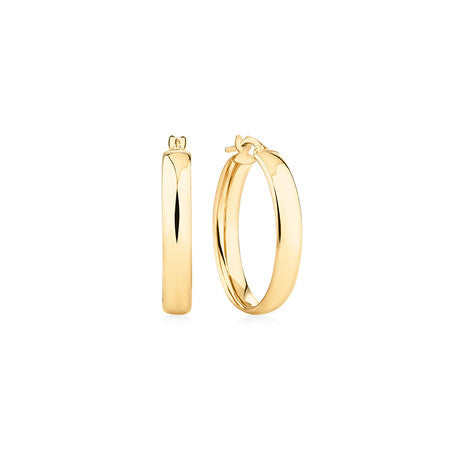 14K Yellow Gold Hoop Earrings