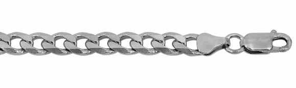 Sterling Silver Bevelled Curb Chain 20