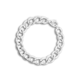 Sterling Silver Flat Curb Bracelet | 8"