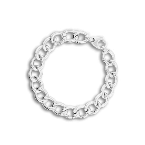 Sterling Silver Flat Curb Bracelet | 8