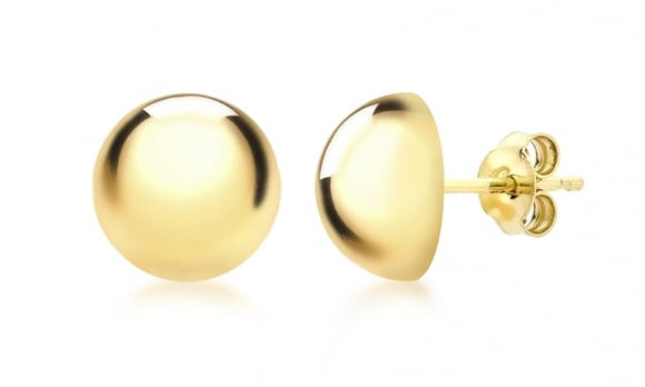 10K Yellow Gold Custom Dome Earrings